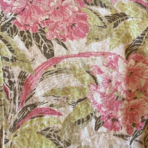 J. Jill linen floral print ankle or crop pants in pink, green, and beige size M - Picture 6 of 10